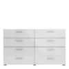 PEPE Wide Chest of 8 Drawers (4+4) in Oak and White High Gloss - Image 13