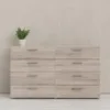 PEPE Wide Chest of 8 Drawers (4+4) in Truffle Oak - Image 8