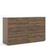 PEPE Wide Chest of 8 Drawers (4+4) in Walnut