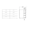 PEPE Wide Chest of 8 Drawers (4+4) in Walnut - Image 3