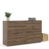 PEPE Wide Chest of 8 Drawers (4+4) in Walnut - Image 8