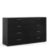 PEPE Wide Chest of 8 Drawers (4+4) in Black