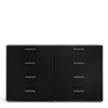 PEPE Wide Chest of 8 Drawers (4+4) in Black - Image 11