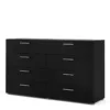PEPE Wide Chest of 8 Drawers (4+4) in Black - Image 10