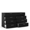 PEPE Wide Chest of 8 Drawers (4+4) in Black - Image 9