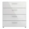 PEPE Chest of 4 Drawers in Oak and White High Gloss - Image 9