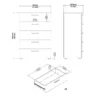 PEPE Chest of 5 Drawers in Black - Image 4
