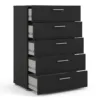 PEPE Chest of 5 Drawers in Black - Image 10