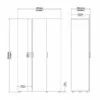 PEPE Wardrobe with 3 Doors in Oak and White High Gloss - Image 4
