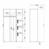 PEPE Wardrobe with 3 Doors in Oak and White High Gloss - Image 3