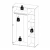 PEPE Wardrobe with 3 Doors in Oak and White High Gloss - Image 2