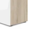 PEPE Wardrobe with 3 Doors in Oak and White High Gloss - Image 6