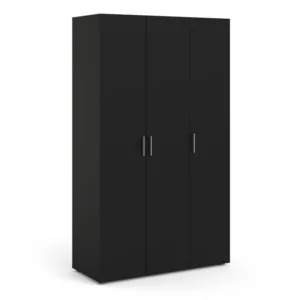PEPE Wardrobe with 3 Doors in Black