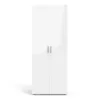 PEPE Wardrobe with 2 Doors in Oak and White High Gloss - Image 10