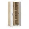 PEPE Wardrobe with 2 Doors in Oak and White High Gloss - Image 7