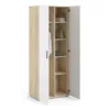 PEPE Wardrobe with 2 Doors in Oak and White High Gloss - Image 6