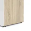 PEPE Wardrobe with 2 Doors in Oak and White High Gloss - Image 3