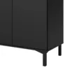ROOMERS Sideboard 3 Drawers 3 Doors in Black and Walnut - Image 5