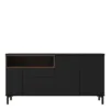 ROOMERS Sideboard 3 Drawers 3 Doors in Black and Walnut - Image 13