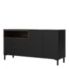 ROOMERS Sideboard 3 Drawers 3 Doors in Black and Walnut - Image 12