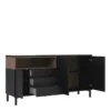 ROOMERS Sideboard 3 Drawers 3 Doors in Black and Walnut - Image 11