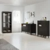 ROOMERS Sideboard 3 Drawers 3 Doors in Black and Walnut - Image 8