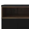 ROOMERS Sideboard 3 Drawers 3 Doors in Black and Walnut - Image 7