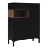 ROOMERS Sideboard 2 Doors 1 Drawer in Black and Walnut