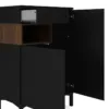 ROOMERS Sideboard 2 Doors 1 Drawer in Black and Walnut - Image 5