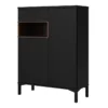 ROOMERS Sideboard 2 Doors 1 Drawer in Black and Walnut - Image 12
