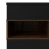 ROOMERS Sideboard 2 Doors 1 Drawer in Black and Walnut - Image 8