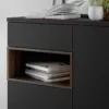 ROOMERS Sideboard 2 Doors 1 Drawer in Black and Walnut - Image 7