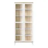 ROOMERS Display Cabinet Glazed 2 Doors in White and Oak - Image 9
