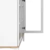 ROOMERS Display Cabinet Glazed 2 Doors in White and Oak - Image 5