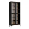 ROOMERS Display Cabinet Glazed 2 Doors in Black and Walnut