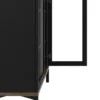 ROOMERS Display Cabinet Glazed 2 Doors in Black and Walnut - Image 5