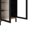 ROOMERS Display Cabinet Glazed 2 Doors in Black and Walnut - Image 4