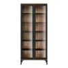 ROOMERS Display Cabinet Glazed 2 Doors in Black and Walnut - Image 13