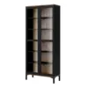 ROOMERS Display Cabinet Glazed 2 Doors in Black and Walnut - Image 14