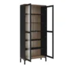 ROOMERS Display Cabinet Glazed 2 Doors in Black and Walnut - Image 12