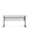 PRIMA Desk 150cm in White with Height Adjustable Legs with Electric Control in Silver Grey Steel Legs - Image 10