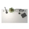 PRIMA Desk 150cm in White with Height Adjustable Legs with Electric Control in Silver Grey Steel Legs - Image 8