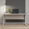 PRIMA Desk 150cm in White with Height Adjustable Legs with Electric Control in Silver Grey Steel Legs - Image 7
