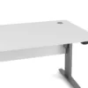 PRIMA Desk 150cm in White with Height Adjustable Legs with Electric Control in Silver Grey Steel Legs - Image 5