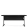 PRIMA Desk 150cm in Black Woodgrain with Height Adjustable Legs with Electric Control in Silver Grey Steel Legs - Image 11