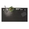 PRIMA Desk 150cm in Black Woodgrain with Height Adjustable Legs with Electric Control in Silver Grey Steel Legs - Image 9