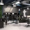 PRIMA Desk 150cm in Black Woodgrain with Height Adjustable Legs with Electric Control in Silver Grey Steel Legs - Image 8