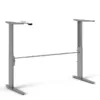 PRIMA Desk 150cm in Black Woodgrain with Height Adjustable Legs with Electric Control in Silver Grey Steel Legs - Image 4