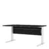 PRIMA Desk 150cm in Black Woodgrain with Heigh Adjustable Legs with Electric Control in White - Image 9