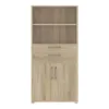 PRIMA Bookcase 2 Shelves with 2 Drawers and 2 Doors in Oak - Image 15